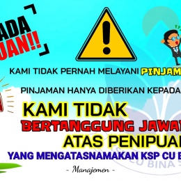 Waspadalah Terhadap Penipuan Pinjaman Online Yang Mengatasnamakan KSP CU BINA SEROJA 