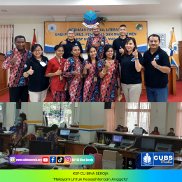 Kunjungan kerja Manajer,Pengurus dan Pengawas KSP CU Bina Seroja ke KSP Kopdit Obor Mas Maumere,Flores NTT