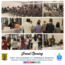 Grand Opening Unit Pelayanan Baru KSP CU Bina Seroja di Paroki St. Andreas Kedoya Jakarta Barat