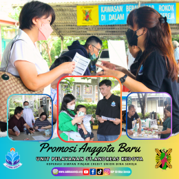 Promosi Anggota Baru KSP CU Bina Seroja di Gereja Katolik St.Andreas Paroki Kedoya Jakrta Barat