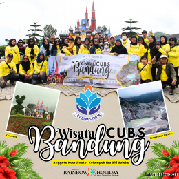 Wisata Anggota Koordinator Kelompok CUBS Ibu Siti Soleha ke D'castello Subang Jawa Barat bersama @rainbowholiday88