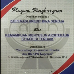 Penghargaan Penyusunan Arsitektur Strategi Terbaik 